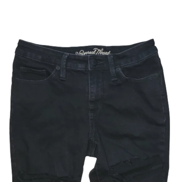 Universal Thread 2 Pair Ladies Mid Rise Skinny Jeans Bundle Distressed Size 2/26 - Picture 9 of 16